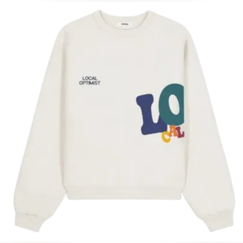Madhappy Local Optimist Fleece Sweatshirt Tofu XS - Picture 1 of 5